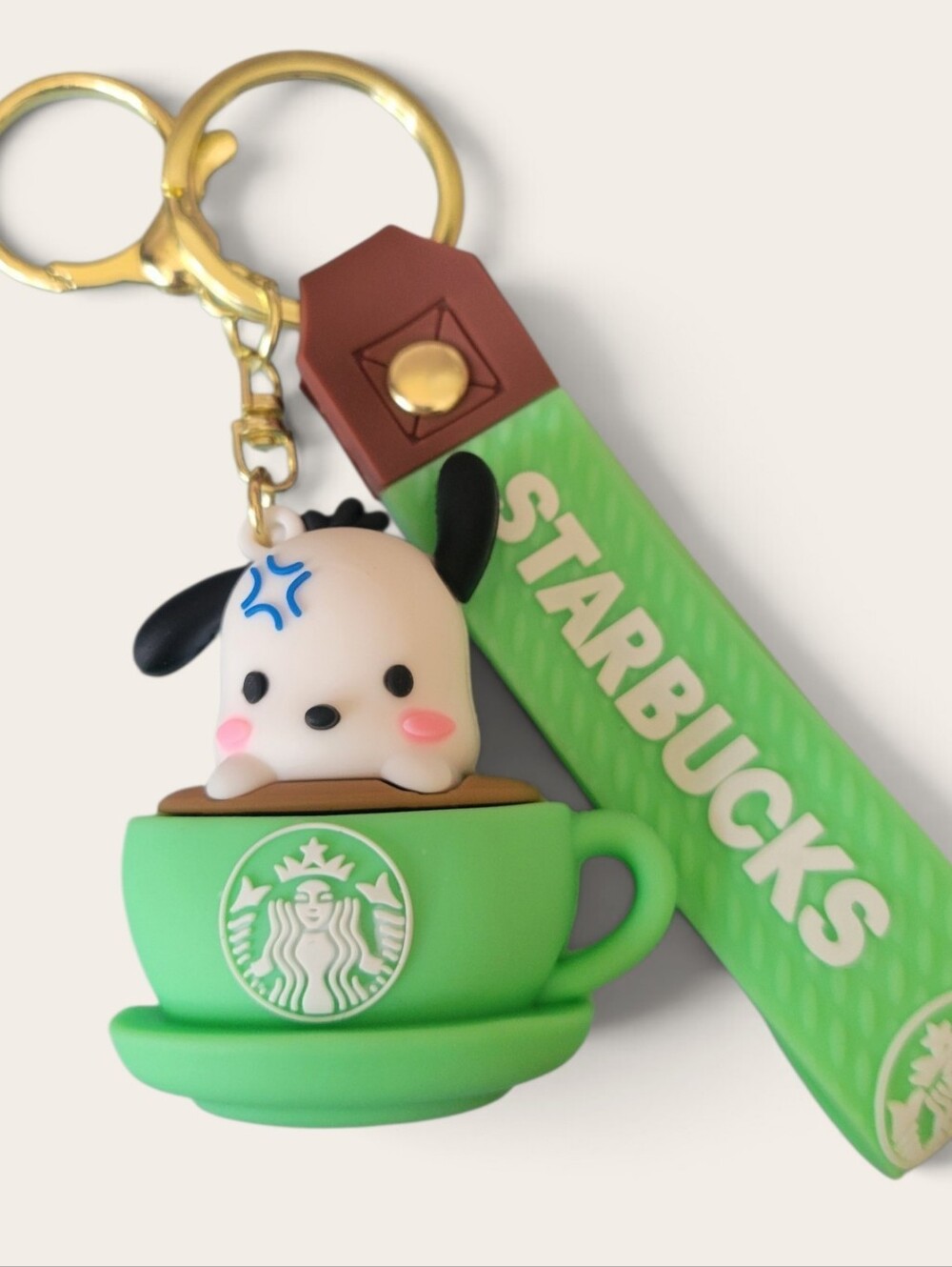 Starbucks Green Cup Pochacco Keychain.
